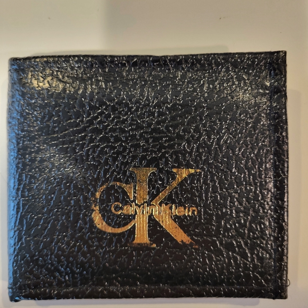 Calvin Klein Black and Gold Card Holder